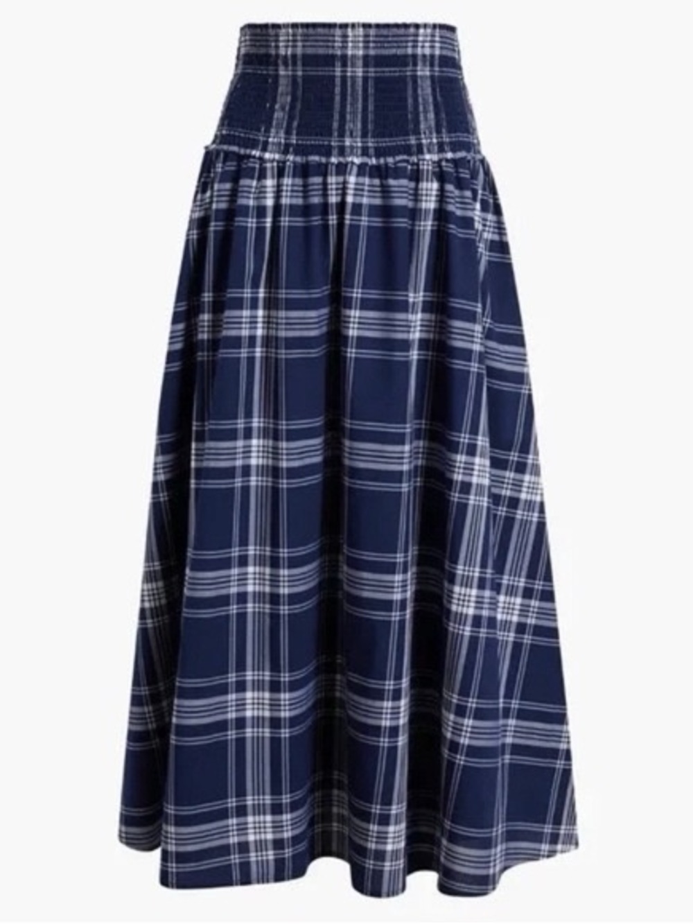 Delphine Nap Skirt Navy Spring Plaid SzXL